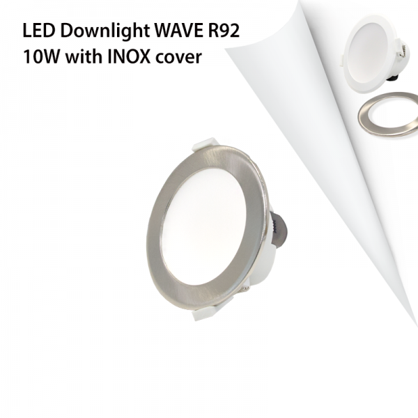 COVER INOX FOR LED DOWNLIGHT WAVE R92 10W-0