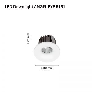 LED DOWNLIGHT ANGEL EYE R151 3W WHITE-0