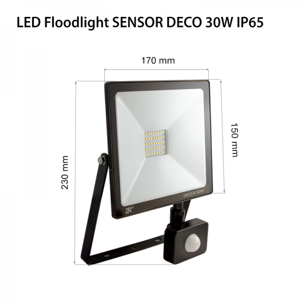 LED FLOODLIGHT SENSOR DECO 30W-0